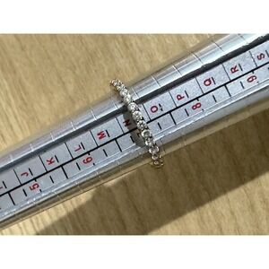 Dainty Delicate Wedding Ring Eternity Band 925 Silver Sterling Sz 7